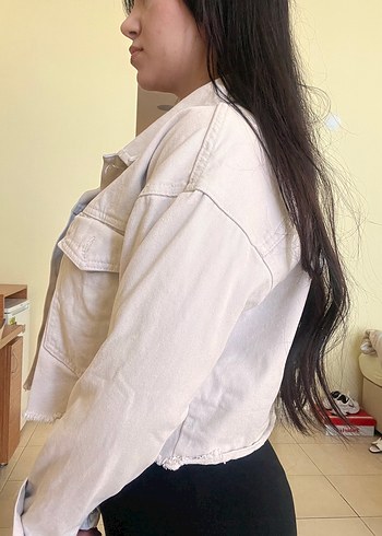 Kadın denim ceket - Görsel 2