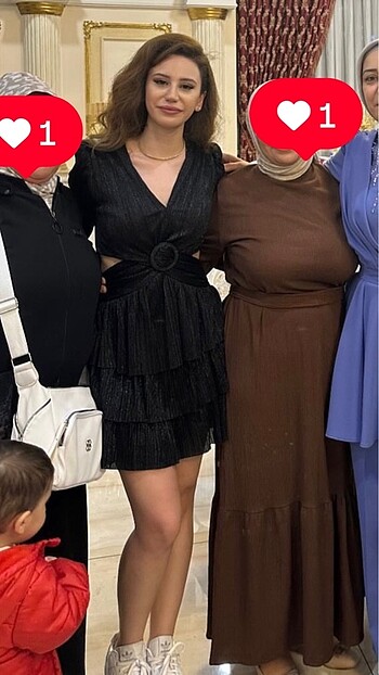 Pencere detaylı abiye elbise - Görsel 2