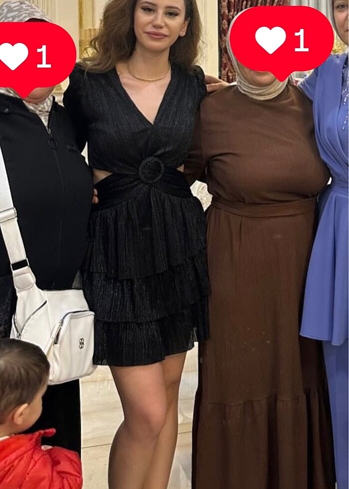 Pencere detaylı abiye elbise - Görsel 2