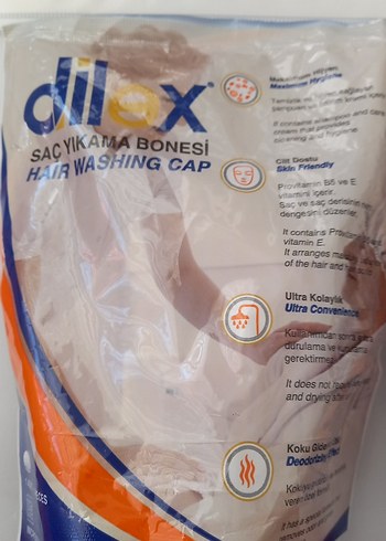 Diğer Bej Baskılı Plastik Saç Yıkama Bonesi