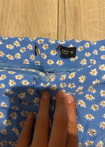 Diğer Mavi Mini Etek, Fırfırlı, Bohem Stil