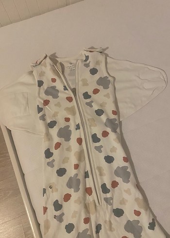 Beyaz Desenli Bebek Kundak Uyku Tulumu - Görsel 7