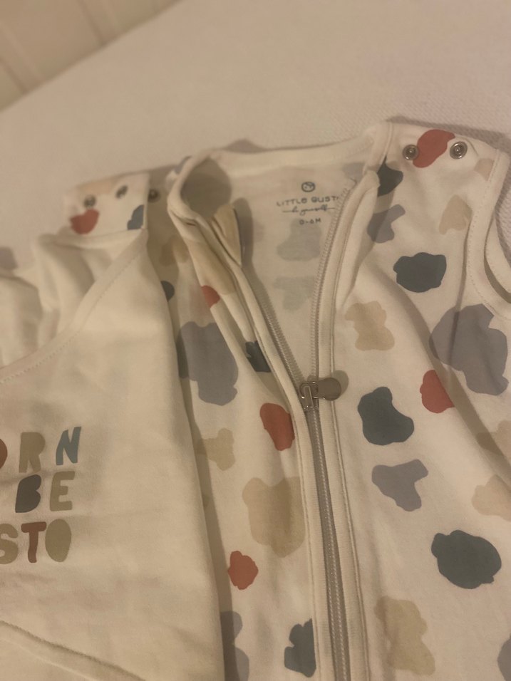 Beyaz Desenli Bebek Kundak Uyku Tulumu - Görsel 4