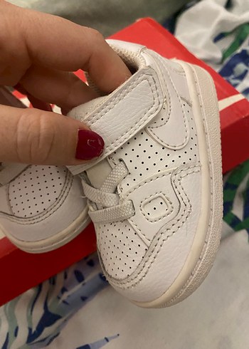 18 Beden beyaz Renk Beyaz Erkek Çocuk Spor Ayakkabı Velcro 18.5 numara