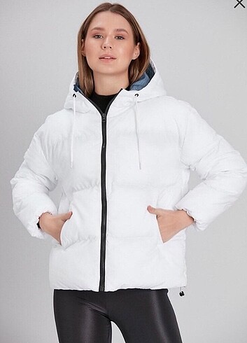 xl Beden beyaz Renk Yeni sezon şişme mont