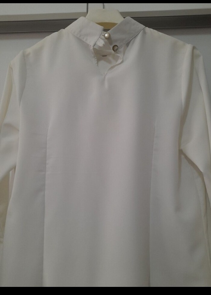 Beyaz Şifon Bluz - Görsel 3