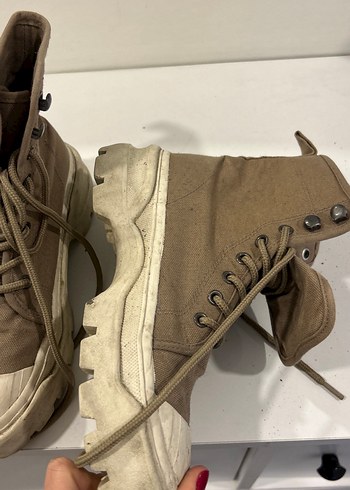 Bej Kadın Dolgu Topuklu Sneakers - Görsel 3