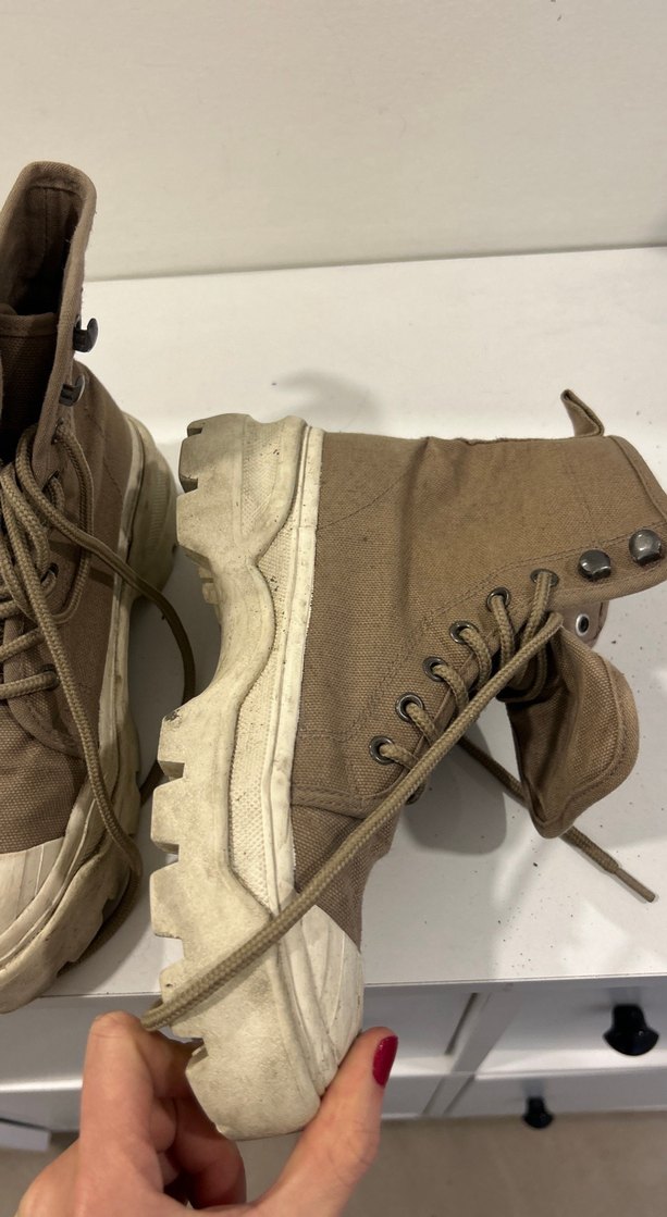 Bej Kadın Dolgu Topuklu Sneakers - Görsel 3