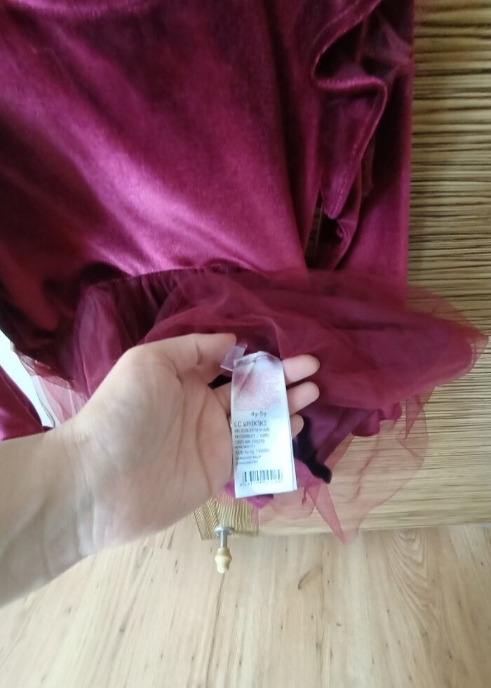 2 kere giyildi tertemiz lcw kadife elbise - Görsel 2