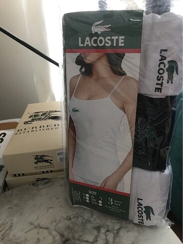 xl Beden Üç adet kadın atlet lacoste