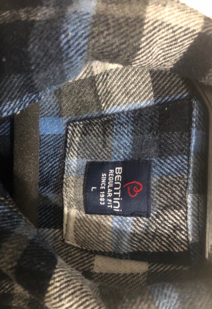 Gri lacivert Ekose Desenli fermuarlı Gömlek - Görsel 2