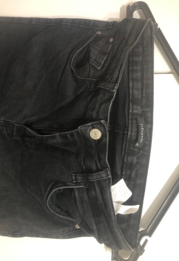 Siyah Dar Kesim Midi Boy Kadın Kot Pantolon - Görsel 2