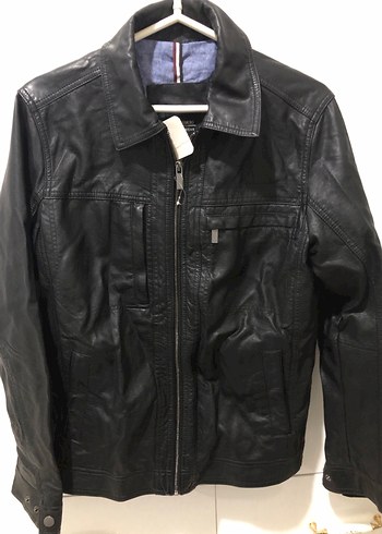 Erkek Siyah Deri Ceket - Görsel 6