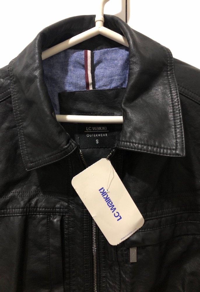 Erkek Siyah Deri  Ceket - Görsel 3