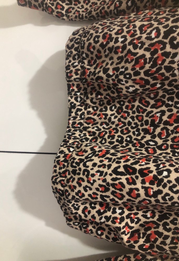 Kahverengi Leopar Desenli Uzun Kollu Kadın Gömlek - Görsel 3