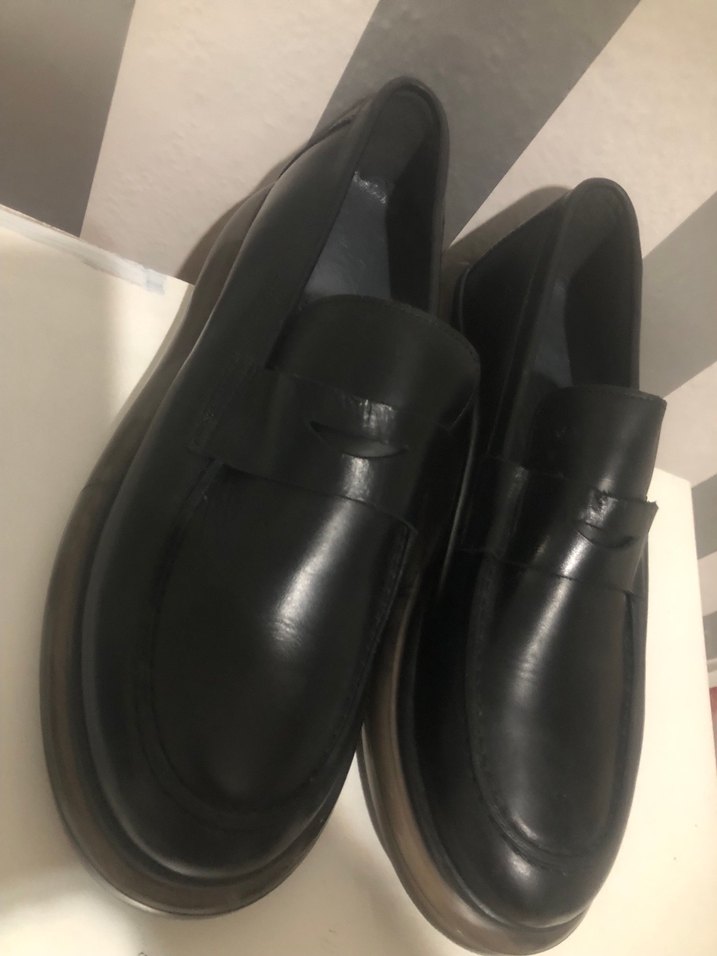 Siyah Loafer Ayakkabı orijinal deri - Görsel 2