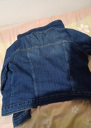 Düğmeli Mavi Kadın Denim Ceket - Görsel 5