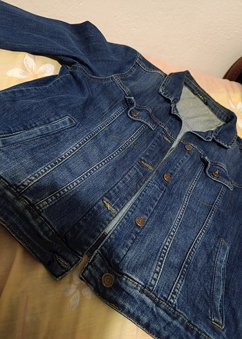 Düğmeli Mavi Kadın Denim Ceket - Görsel 2