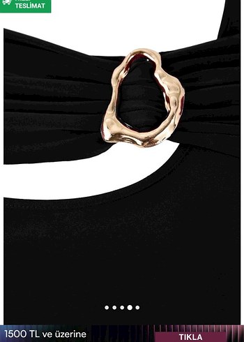 aksesuarlı siyah bluz - Görsel 3