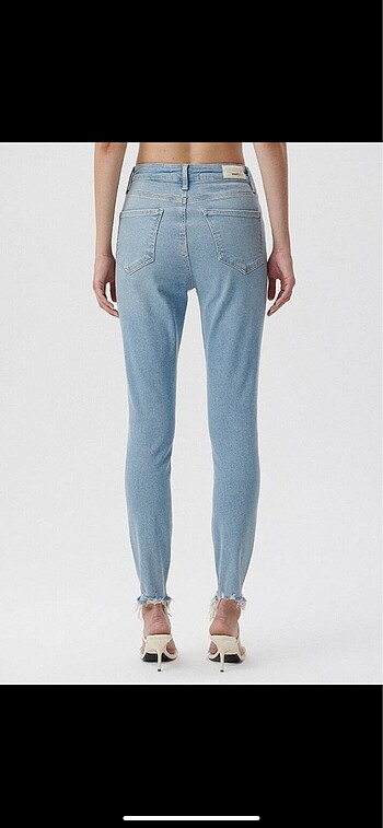 xs Beden mavi Renk Tess skinny model