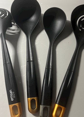 Siyah Altın Saplı Mutfak Kepçeleri Seti - Görsel 2