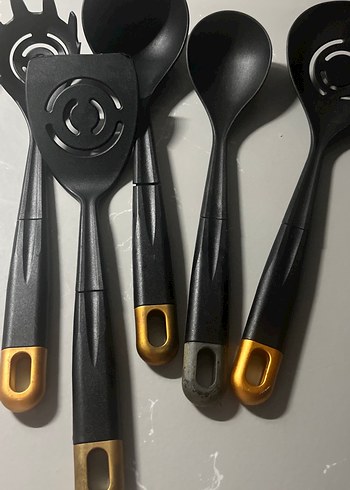 Siyah Altın Saplı Mutfak Kepçeleri Seti - Görsel 3