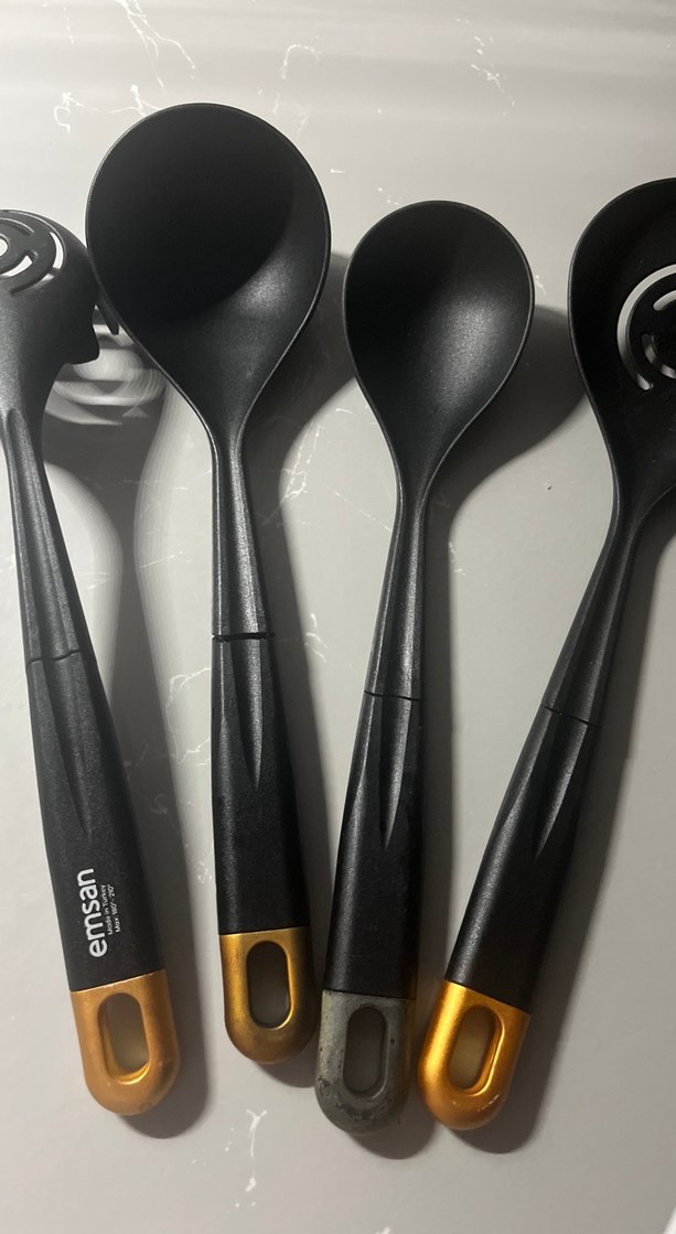 Siyah Altın Saplı Mutfak Kepçeleri Seti - Görsel 2