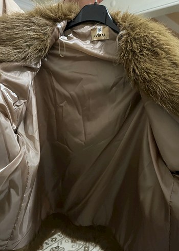 Kahverengi Kadın Suni Kürk Midi Ceket - Görsel 4