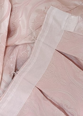 Pembe Desenli Fon Perde - Görsel 6