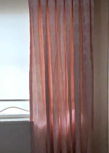 Pembe Desenli Fon Perde - Görsel 13