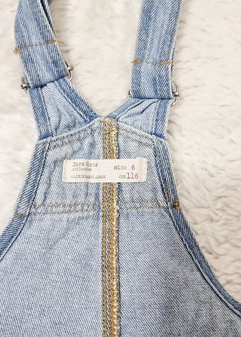 Kız Çocuk Mavi Denim Tulum - Görsel 2