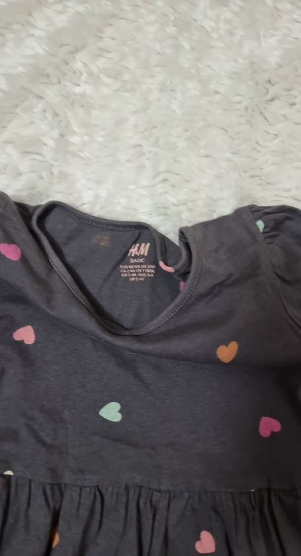 Uzun Kollu Gri Kız Çocuk Elbisesi - Görsel 3