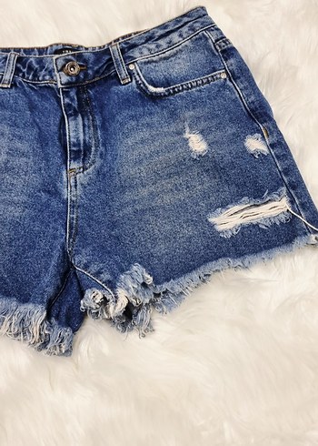 Kadın Mini Kot Şort - Görsel 3