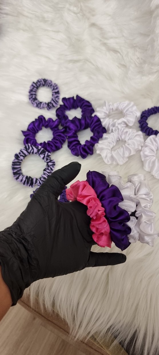 Renkli Saten saç tokaları - Görsel 4