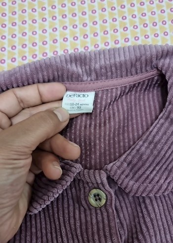 24-36 Ay Beden mor Renk kız bebek elbise