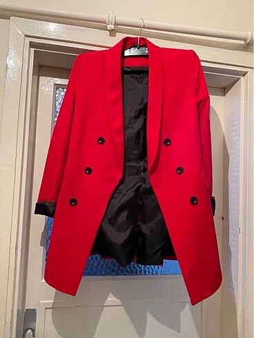 s Beden Kırmızı Blazer ceket