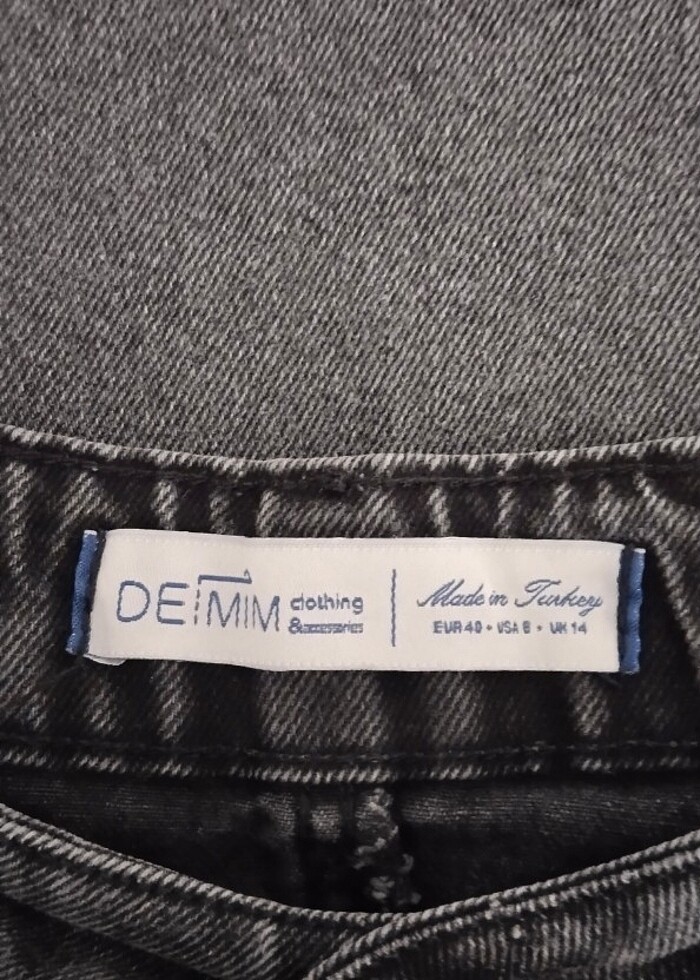 Denim kot etek 38 beden - Görsel 3