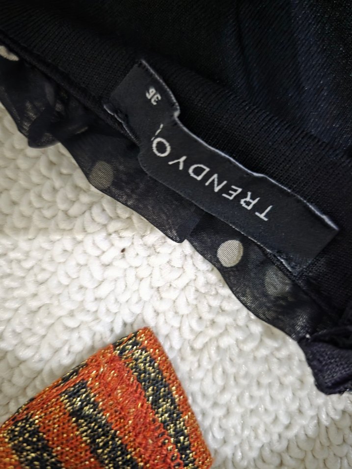 Mini Puantiyeli Siyah Elbise - Görsel 4