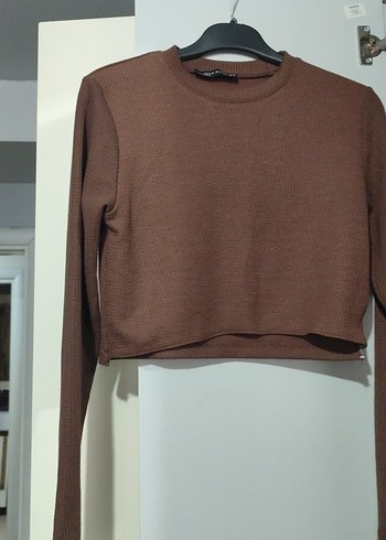 Kahverengi Kadın Süet Sweatshirt