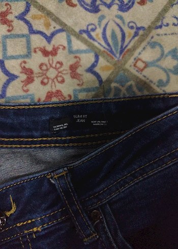 28 Beden Kadın Mavi Denim Midi Boy Regular Fit Kot Pantolon