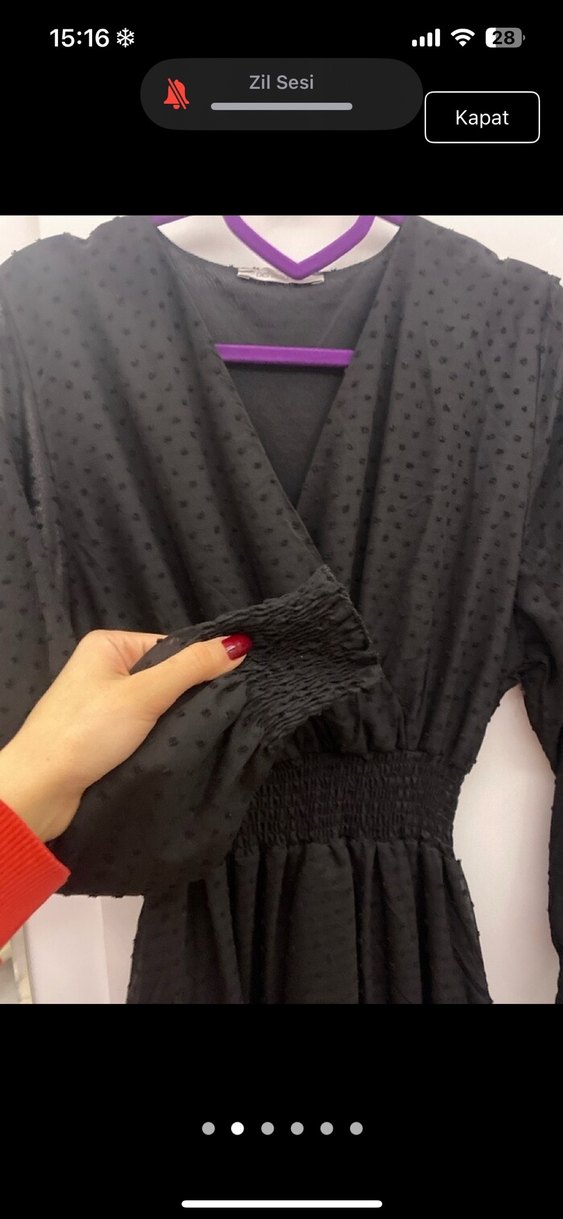 Leopar Desenli Siyah Mini Elbise - Görsel 5