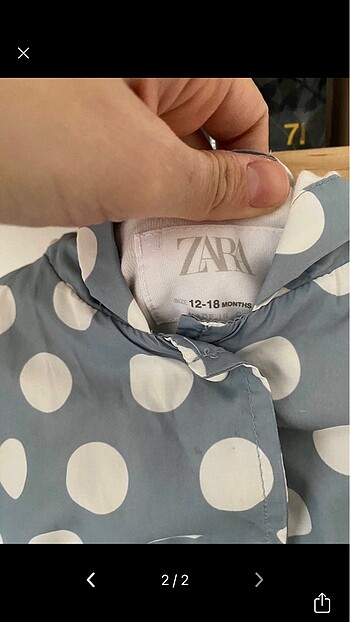Zara Kız bebek yağmurluk