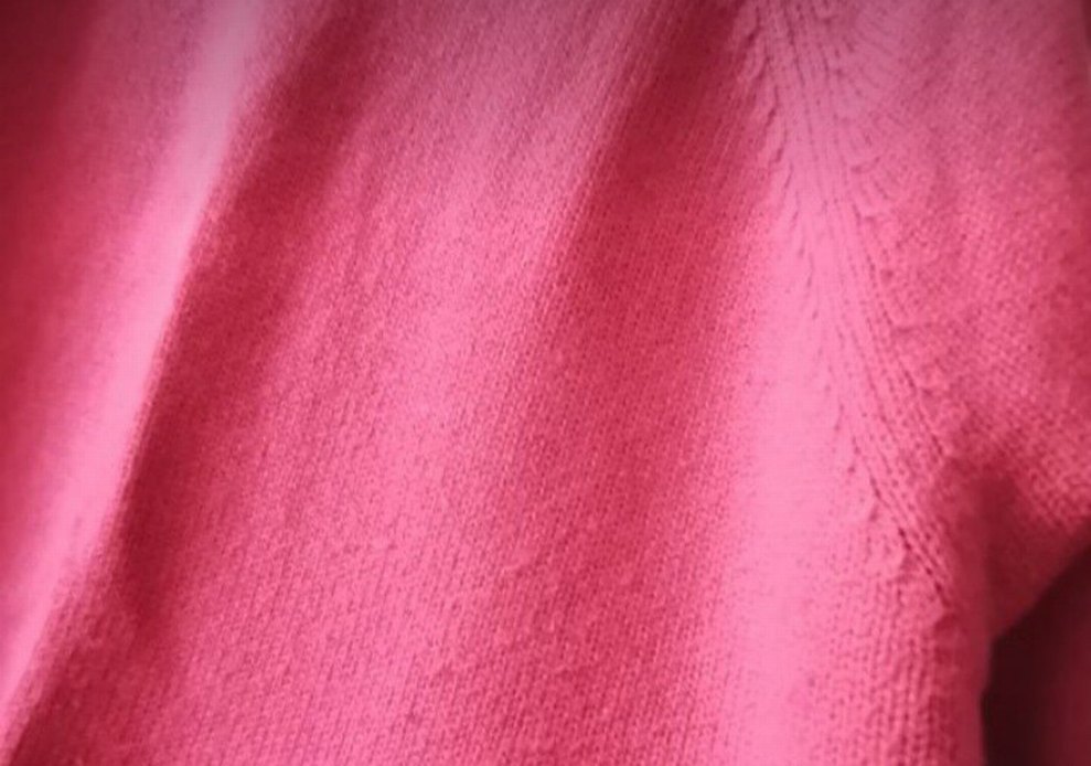 Pembe Boğazlı Triko Kadın Kazak - Görsel 4