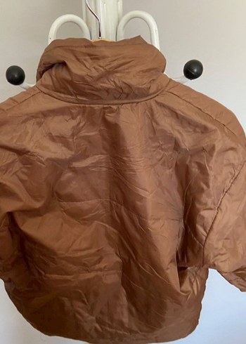 Parlak Kahverengi Fermuarlı Ceket - Görsel 2