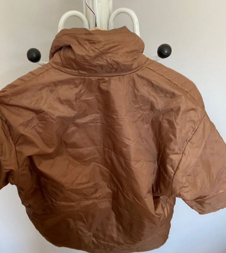 Parlak Kahverengi Fermuarlı Ceket - Görsel 2