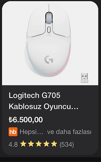 Logitech logitech aurora g705 oyuncu mouse