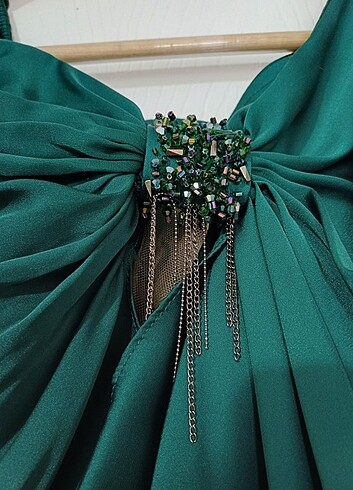 40 Beden yeşil Renk KENZEL marka abiye Nişan Elbisesi