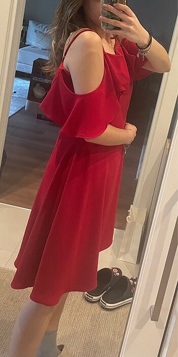Gusto Gusto kırmızı elbise