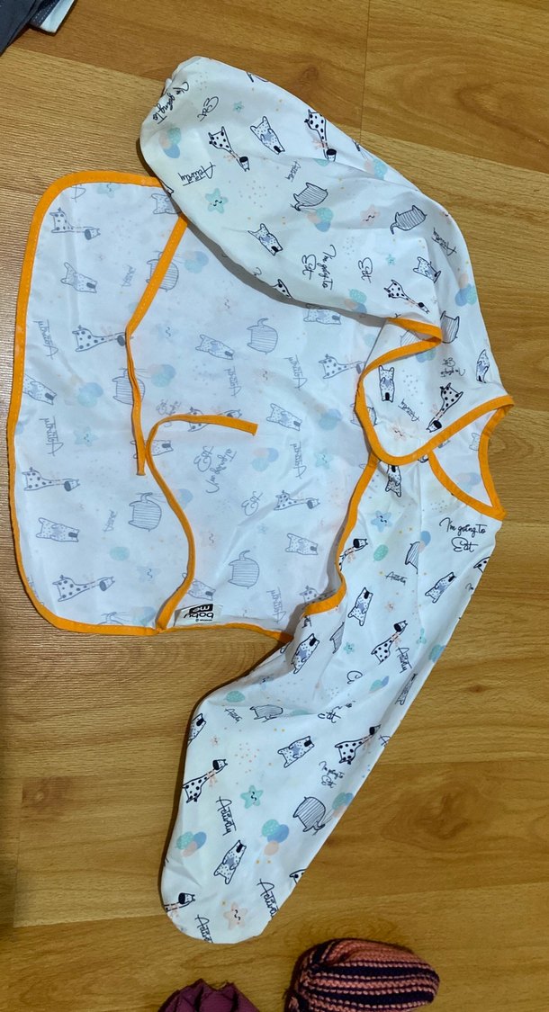 Bebek Baskılı Uzun Kollu Önlük Seti - Görsel 2