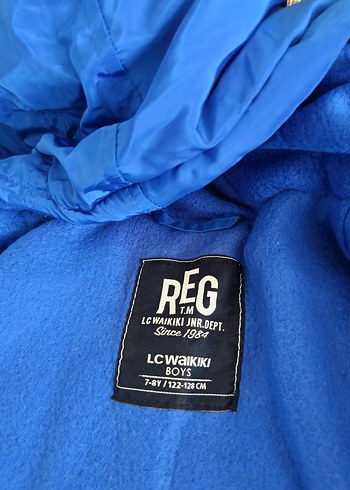 Mavi Kapüşonlu Erkek Çocuk mont - Görsel 9